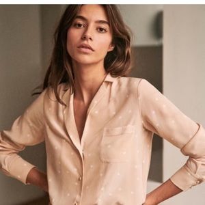 Sezane Florence Shirt Ecru Nude - size 36